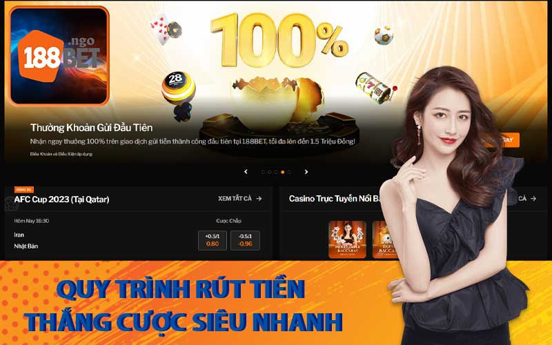 Quy trình rút tiền thắng cược siêu nhanh